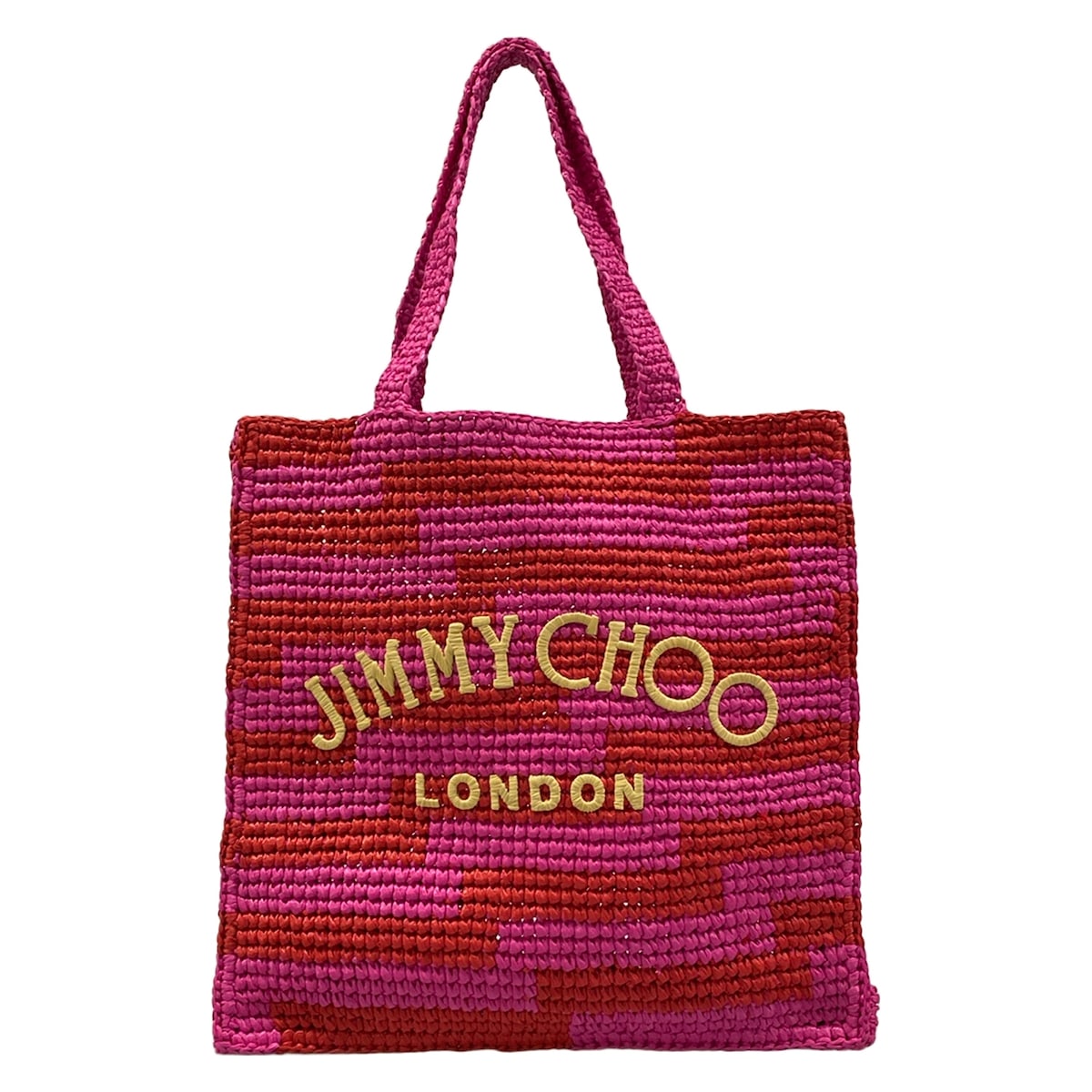 Jimmy Choo Tote Bag Red Pink Dark Yellow
